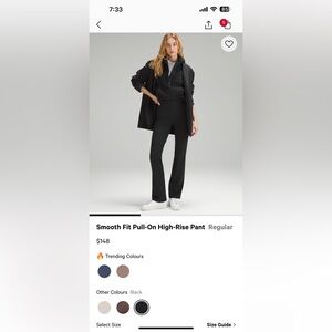 Lululemon smooth pull on pants